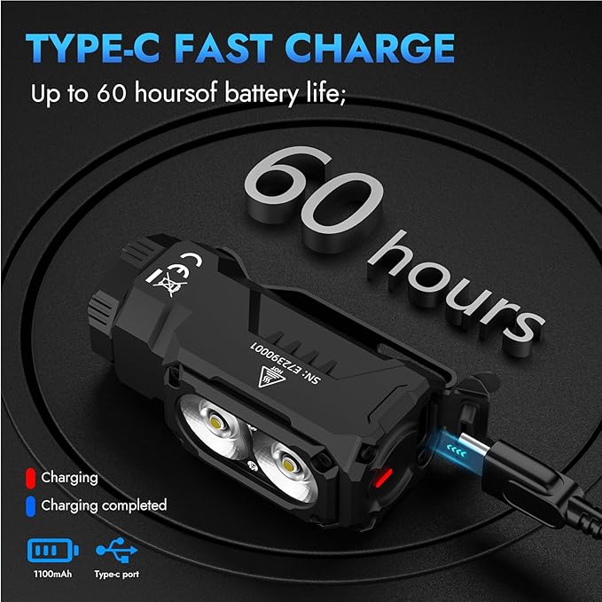 WUBEN E7 1800 Lumen Rechargeable Mini Flashlight - Image 6