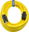 Clear Power 50 ft 12/3 SJTW Heavy Duty Outdoor Extension Cord, Water & Weather by ClearPower