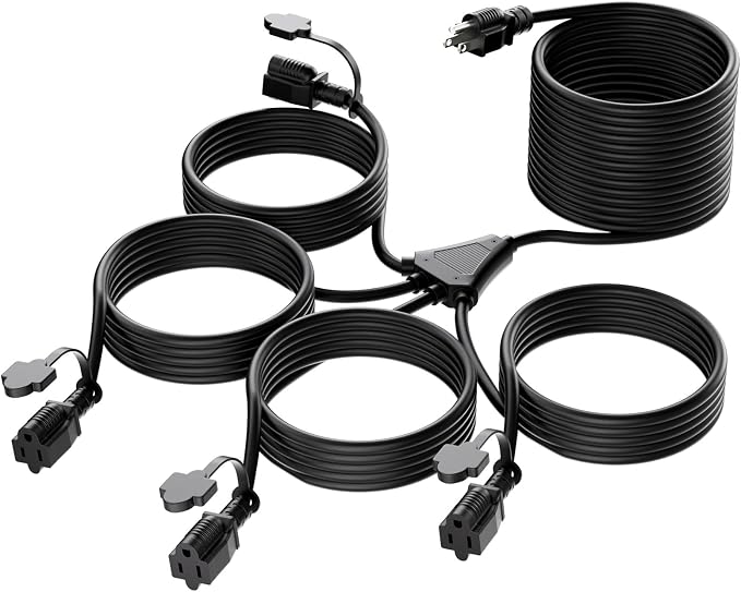 K KASONIC - 46FT Christmas Lights Outdoor Extension Cord by KASONIC