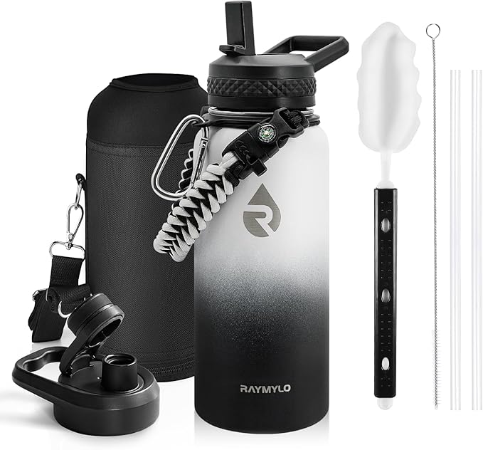 RAYMYLO Insulated Water Bottle 32 oz, Triple Wall Vacuum Stainless Steel by RAYMYLO