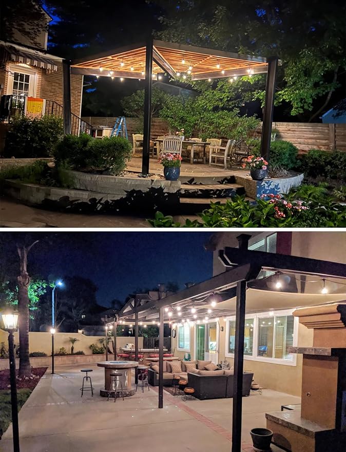 String Lights for Outside Patio 26FT IP65 Waterproof Outdoor String Lights Led - Image 6