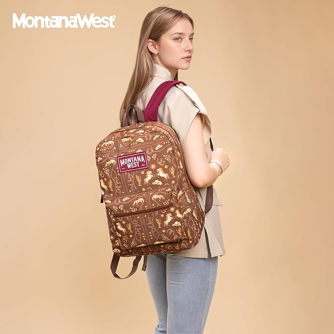 Montana West Backpack for Women Men 2 PCS Lightweight College Bookbags Casual - Image 6