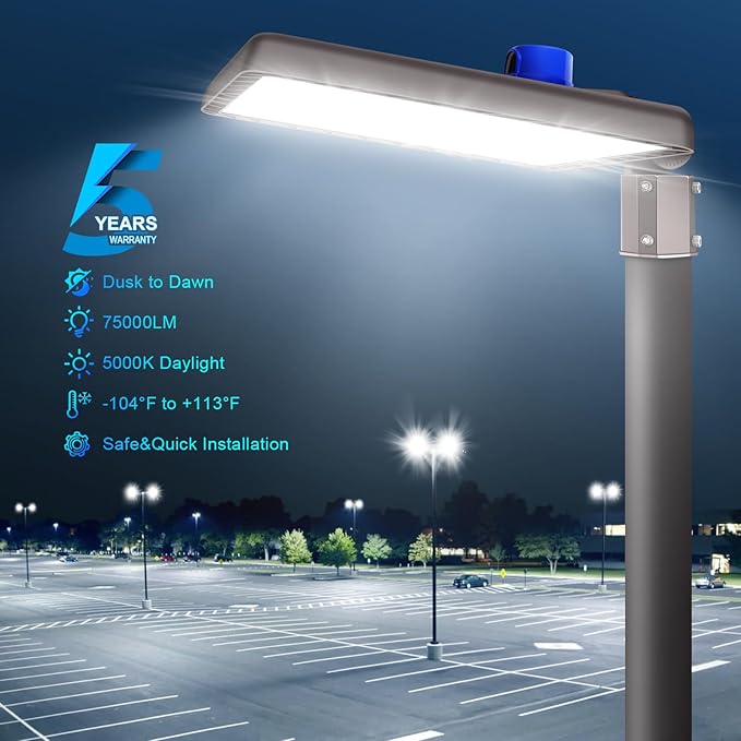 480W LED Parking Lot Light Outdoor, 72000LM 100V-277V Dusk to Dawn LED Building - Image 5