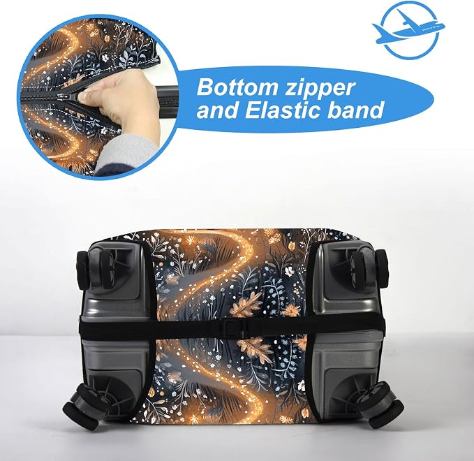 Luggage Cover Protector for 26-28 Inch Suitcases, TSA Approved Elastic Travel - Image 5