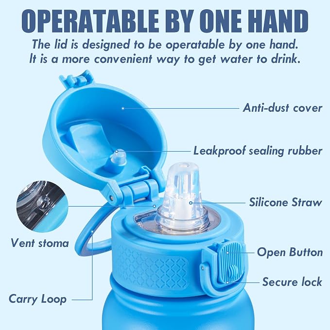 OLDLEY 12oz kids Water Bottle, Stainless Steel Insulated Water Bottle - Image 7