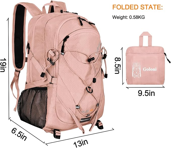 Goloni 45L Hiking Backpack Lightweight Foldable, Waterproof Camping Backpack - Image 2