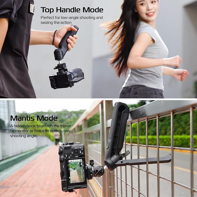 ULANZI TT38 One-Click Opening Vlogging Tripod Uka Quick-Release F38 w Cold Shoe - Image 8