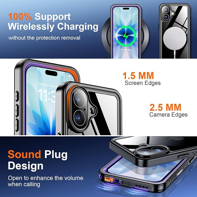 SPIDERCASE for iPhone 17 Case Waterproof, Built-in Lens & Screen Protector - Image 5