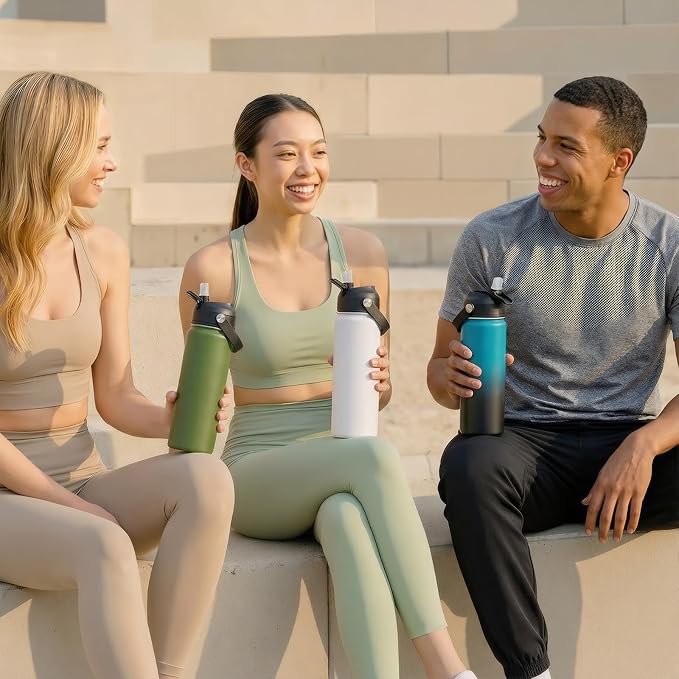 Fijinhom 18oz Insulated Stainless Steel Water Bottle, Wide Mouth Double Wall - Image 9