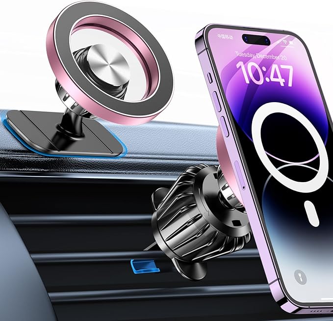 Kaistyle for Magsafe Car Mount【20 Strong Magnets】Magnetic Phone Holder for Car by Kaistyle