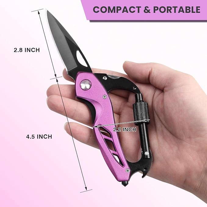 FUNBRO Pink Multitool Carabiner, Stocking Stuffers Gifts - Image 5