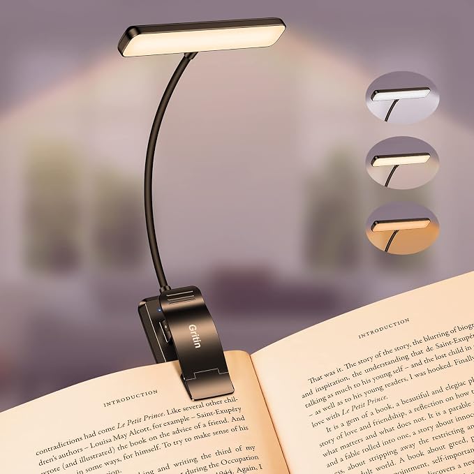 Gritin 19 LED Rechargeable Book Light by Gritin