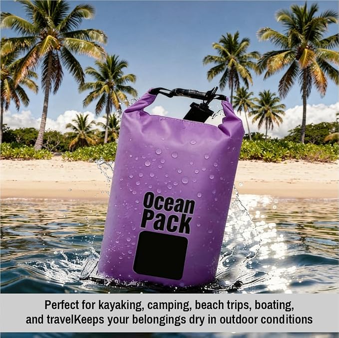 Waterproof Dry Bag Set of 3 – Roll Top Waterproof Bags 2L 5L 10L – 500D PVC - Image 4