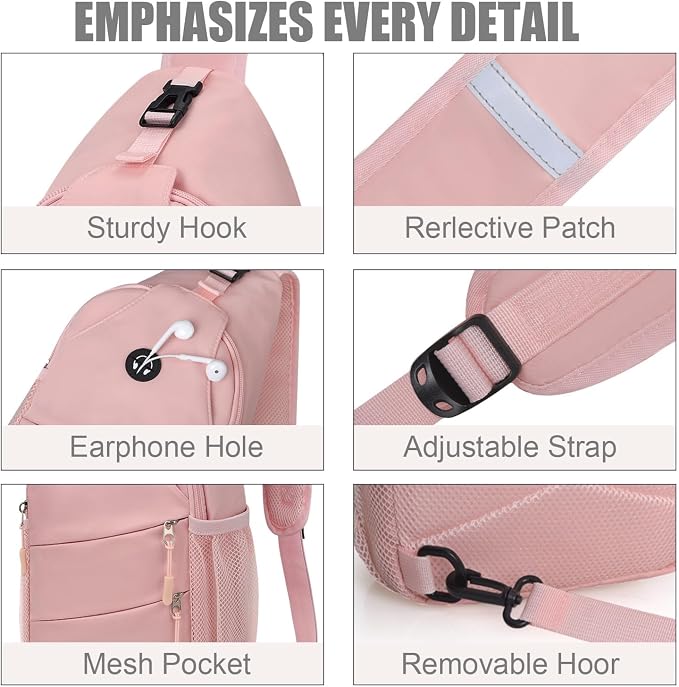 Pritent Crossbody Bags for Women Men Trendy Sling Bag Backpack Casual Chest Bag - Image 5