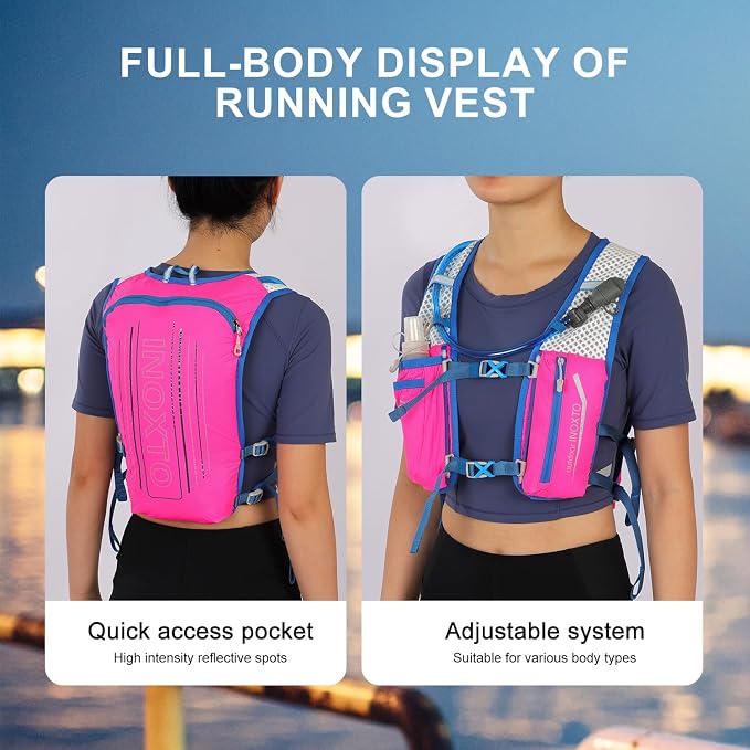 INOXTO Running Hydration Vest Backpack, Lightweight Insulated Pack - Image 5