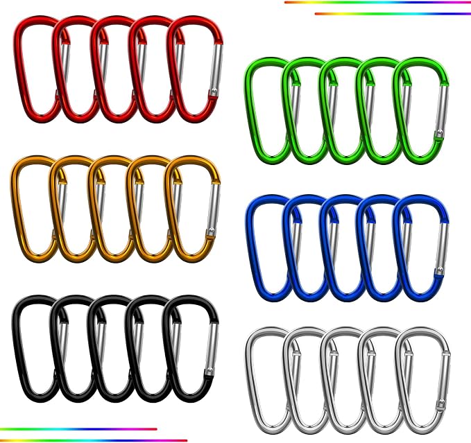 30PCS Aluminum Carabiner Clips - Image 8