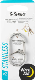 Nite IZE GS2-11-R6 G-Series Dual Chamber Carabiner, Stainless Steel by Nite+Ize