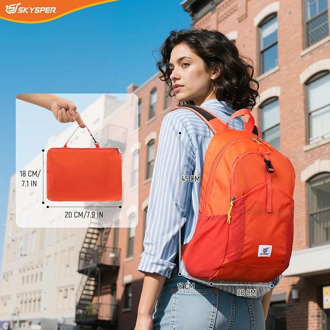 SKYSPER Small Hiking Backpack for Men Women 20L RFID Packable Daypack - Image 7
