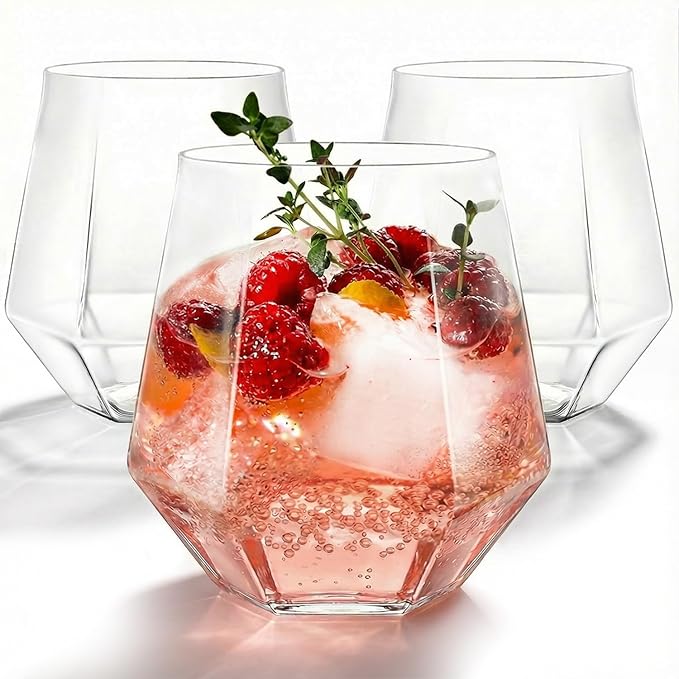 Maaacute 40 Pack Plastic Stemless Wine cocktail Whiskey Champagne Glasses by Maaacute