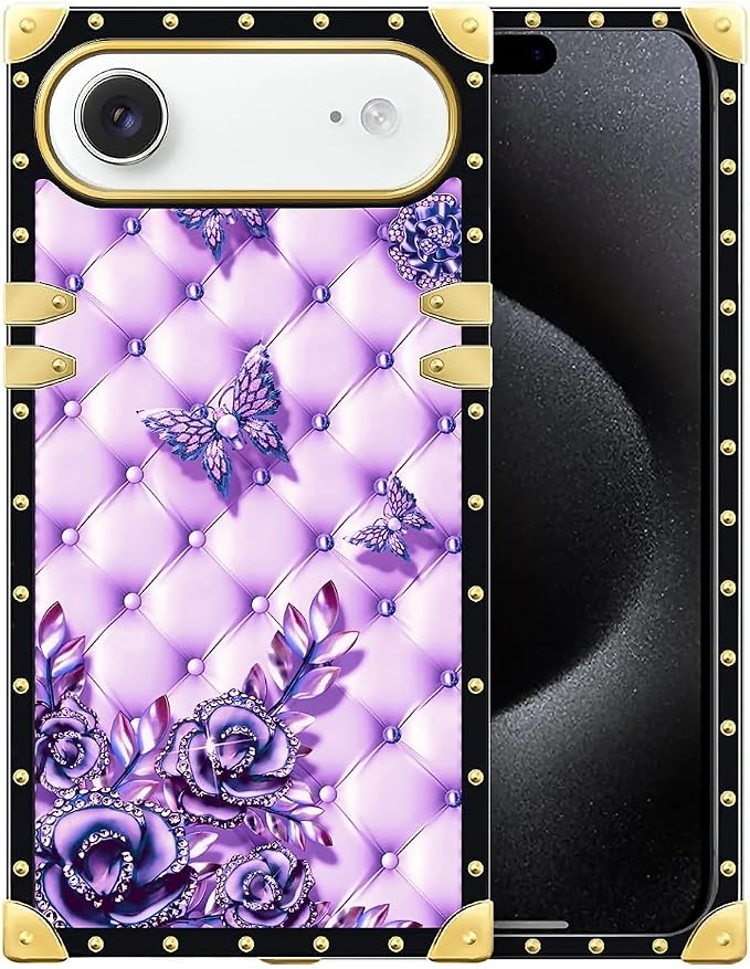 for iPhone 17 Air Case Luxury Golden Decoration by Unknown