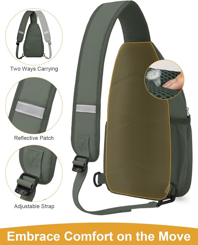 Pritent Crossbody Bags for Women Man, Waterproof Sling Bag Backpack Trendy - Image 4
