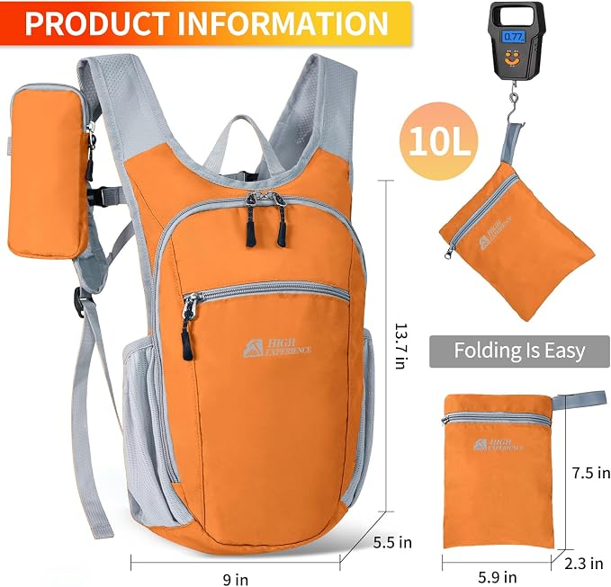 Hiking Backpack 10L/15L Small Daypack Lightweight Packable Travel Foldable - Image 3