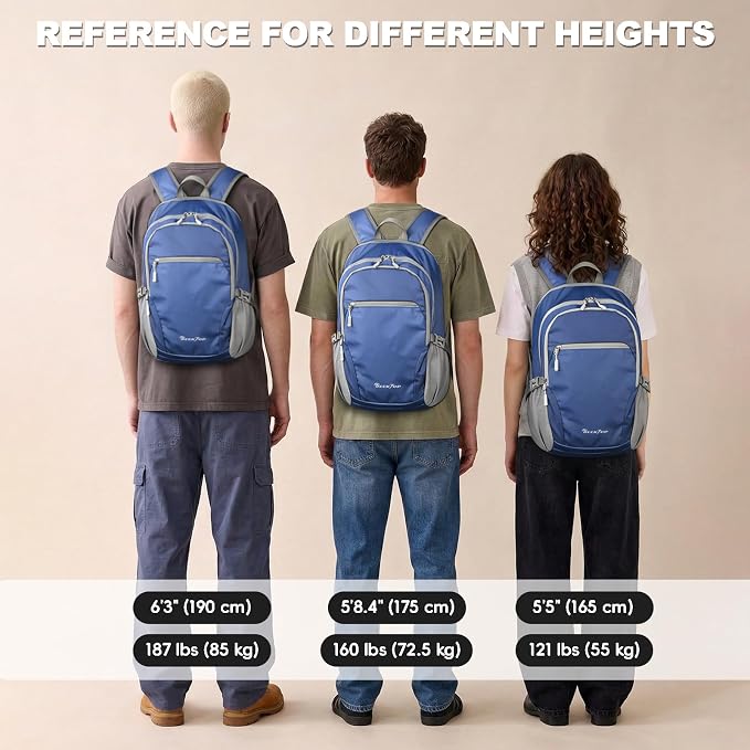 Seektop Lightweight Packable Hiking Backpack Waterproof Expandable 20L-28L - Image 4