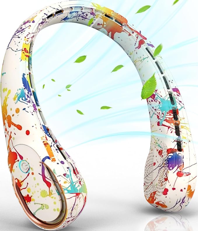 FrSara Neck Fan, Portable Personal Fan Strong Wind, Air Volume, 360° Cooling by FrSara
