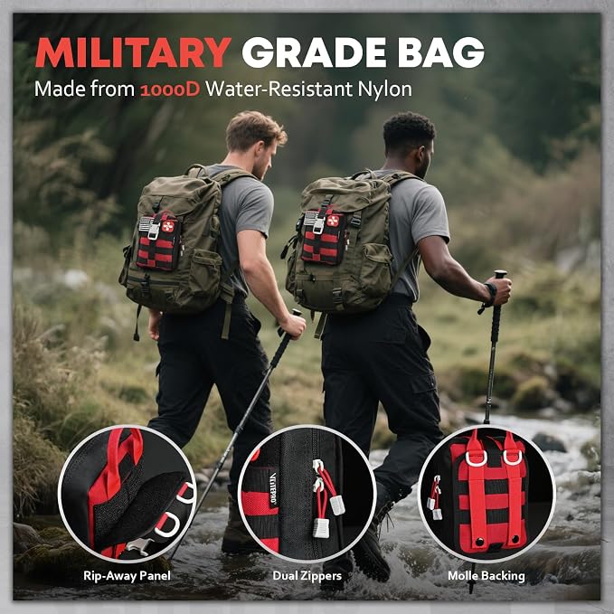 242Pcs Survival First Aid Kit Molle System IFAK Medical Kit - Image 5