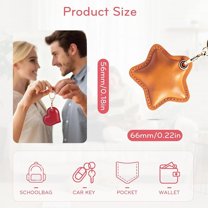 Leather Charm Keychain Holder Case Compatible - Image 3