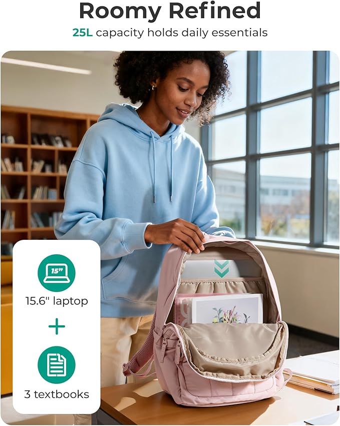BAGSMAT Womens Backpack Travel Laptop Backpack - Image 4