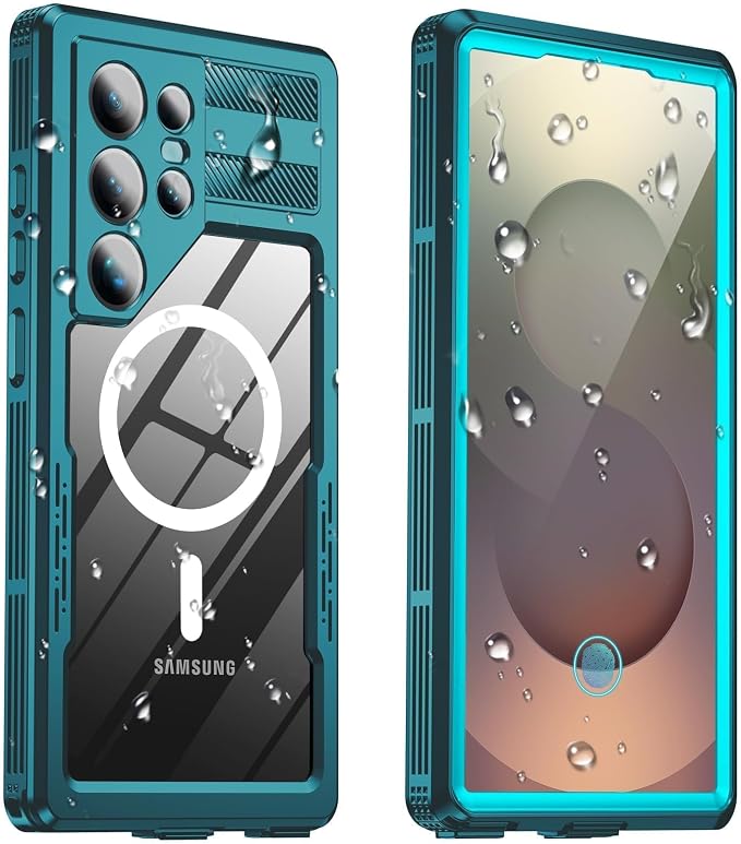 for Samsung Galaxy S25 Ultra Waterproof Case, Magnetic Heavy Duty Military by Haireca