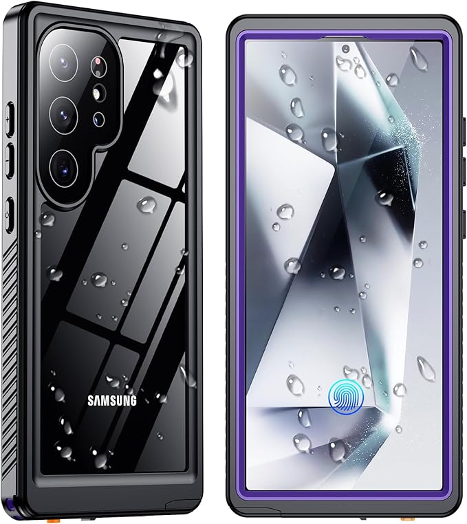 SPIDERCASE Upgraded for Samsung Galaxy S24 Ultra Case Waterproof, Built-in by SPIDERCASE