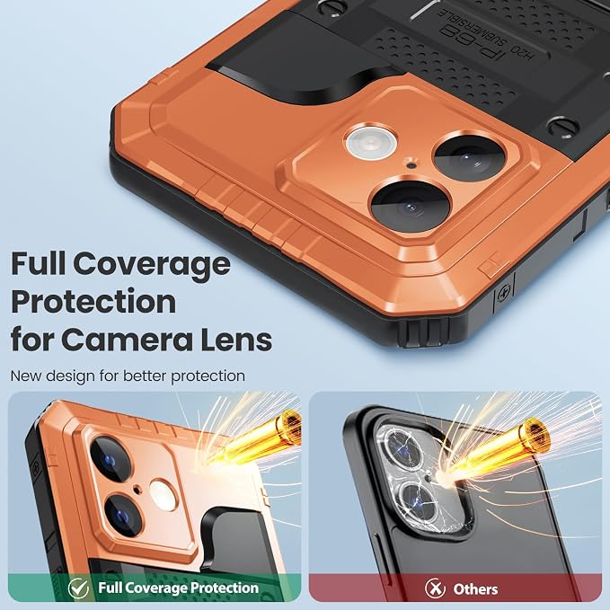 Mitywah Waterproof Case for iPhone 17, Rugged Metal Case - Image 6