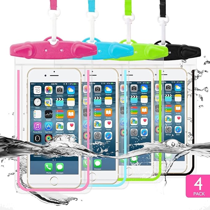 Universal Waterproof Phone Pouch, 4 Pack Waterproof Phone Case by IKAIHAO