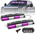 HLauto 604N Emergency Dash Strobe Lights: 2x16.8 inch Purple White Security by HLauto