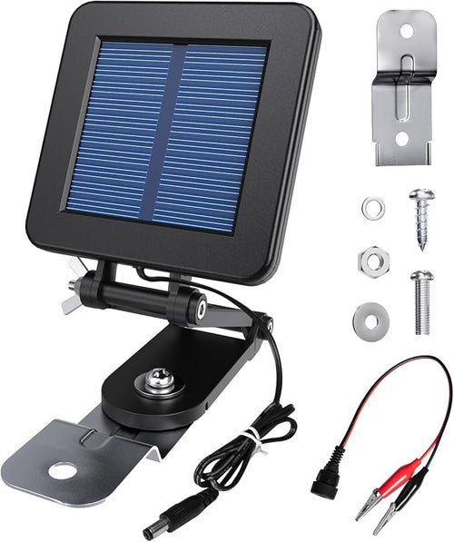 6V Solar Panel for Deer Feeder, Efficient Solar Panel Charger w/Adjustable by Foricx