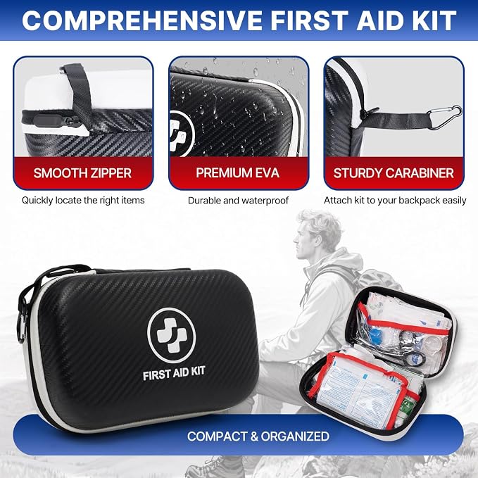 315 Piece Emergency Kit – Waterproof Hard Shell EVA First Aid Kit - Image 4