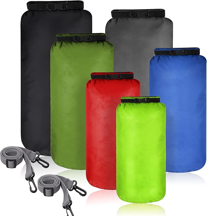 Shappy 6 Pcs Waterproof Dry Bag Set Ultralight Stuff Sack 20/15/10/8/5/3L by Shappy
