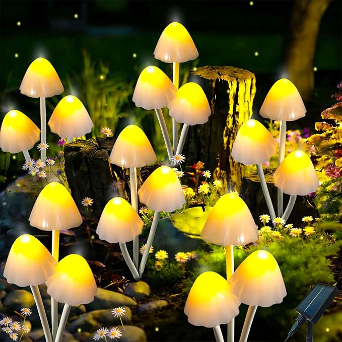 Solar Mushroom Lights for Outside, Unique Mushroom Garden Decor Gifts, Cute by Unknown