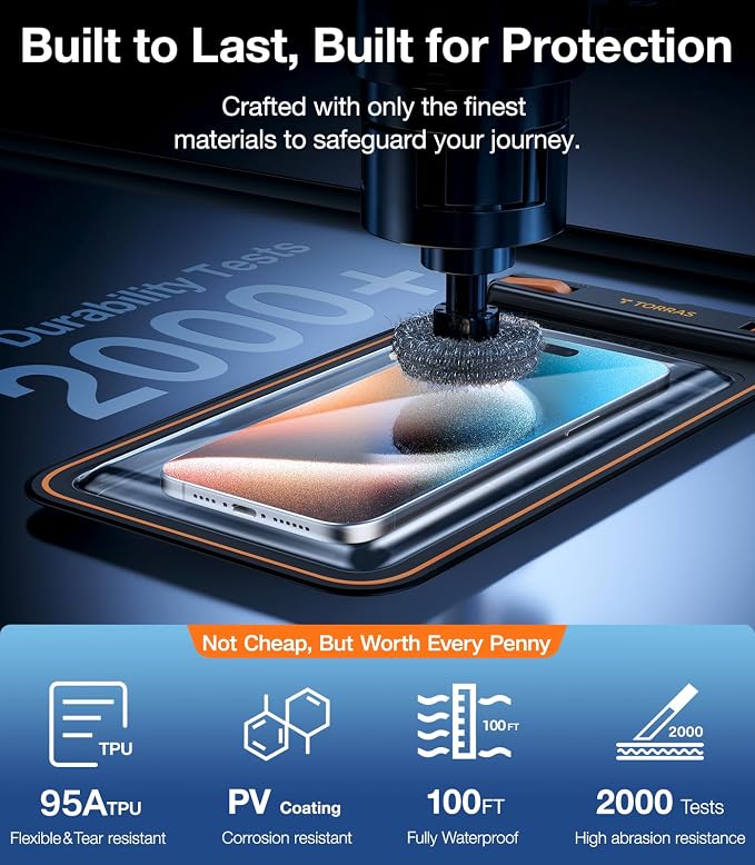 TORRAS IPX8 Waterproof Phone Pouch Floating, Underwater Screen Touchable - Image 6