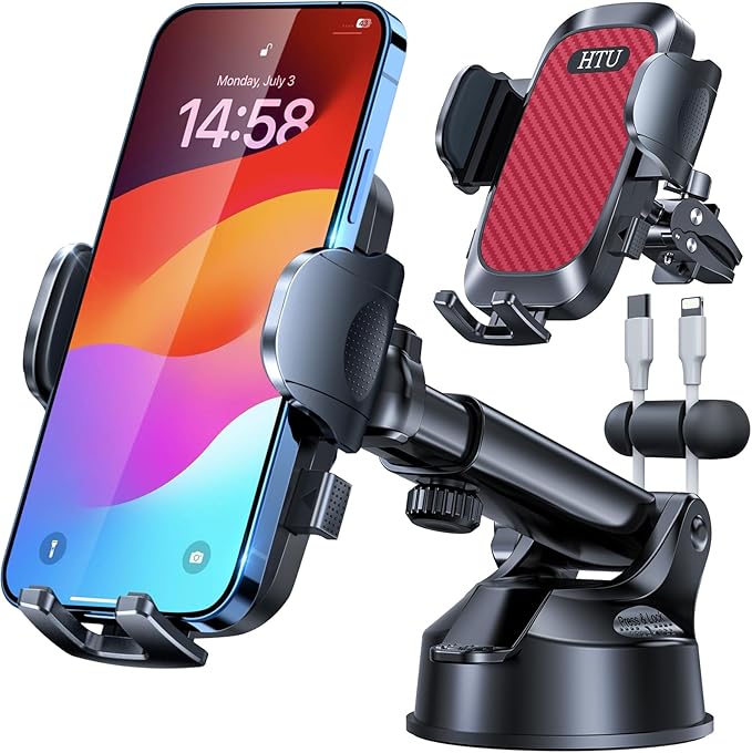 HTU 2026 Ultimate Best【True Military-Grade & Safety Cert】Car Phone by HTU15yearsincarmounts