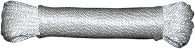 T.W Evans Cordage 44-043 1/8-Inch Solid Braid Nylon Rope 50-Feet Hank by Unknown