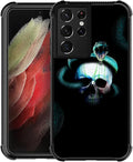 for Samsung Galaxy S21 Ultra Case, Skeleton Winding Snake Pattern Graphic by FKBRCL4U