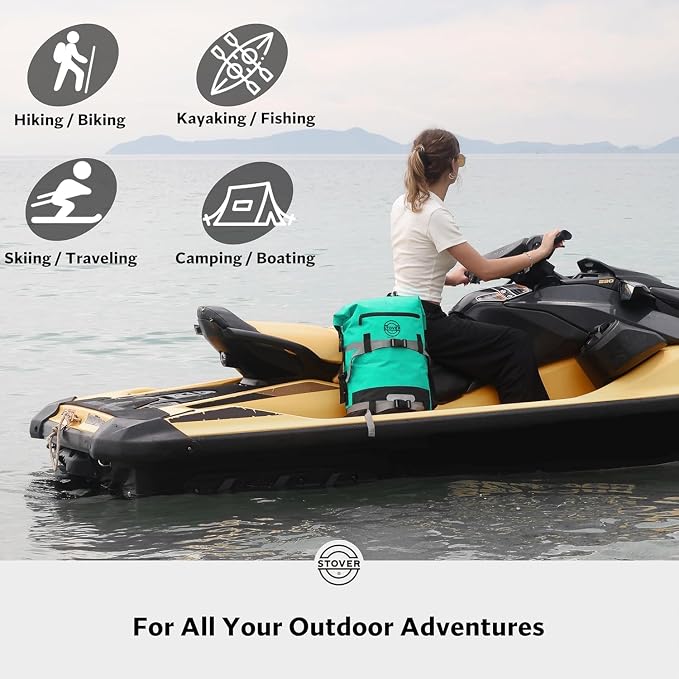STOVER 5/10/25/30/40/55L Waterproof Dry Bag- Roll-Top Backpack w/Phone Case- - Image 9