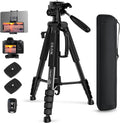 75" Camera Tripod, Aluminum Heavy Duty Camera Stand by ZIKZOK