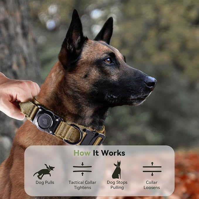 2026 Upgrade Waterproof AirTag Dog Collar, Military Tactical Dog Collar - Image 6