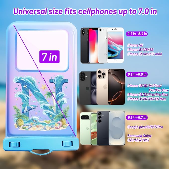 Personalized Initial Waterproof Phone Pouch Case - Image 2