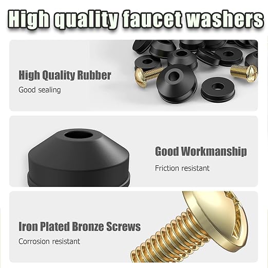 116 PCS Faucet Washer Assortment Kit Outdoor Faucet Repair Kit - Image 7