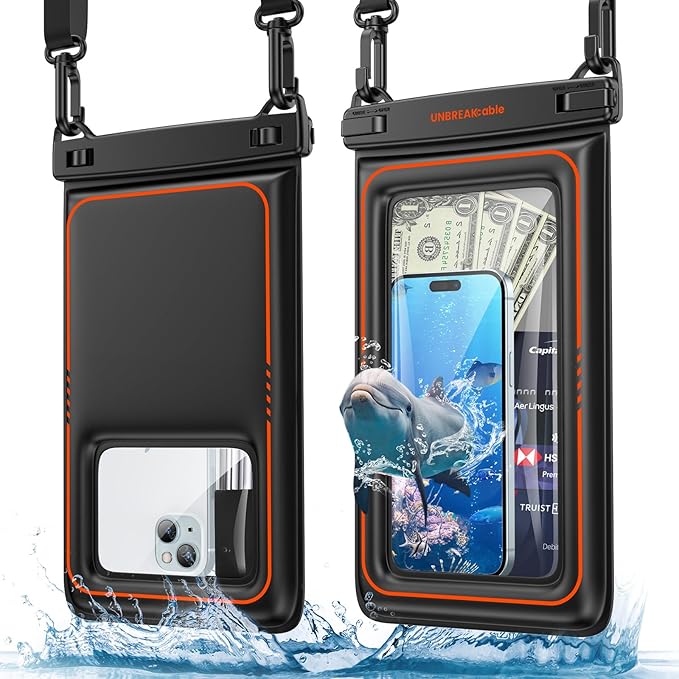 UNBREAKcableXL Size EXTRA Large Waterproof Phone Pouch Floating IPX8 Phone Case by UNBREAKcable